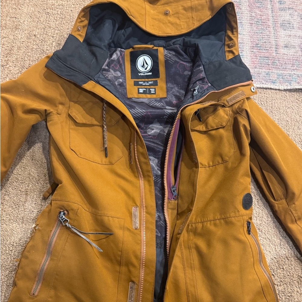 Volcom Shadow Ski Jacket, Mustard - Picture 6 of 14